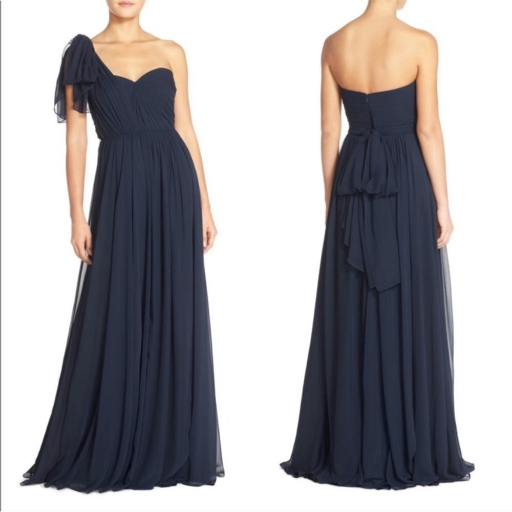 Jenny Yoo Navy Blue Mira Convertible Dress 18 - Picture 2 of 13